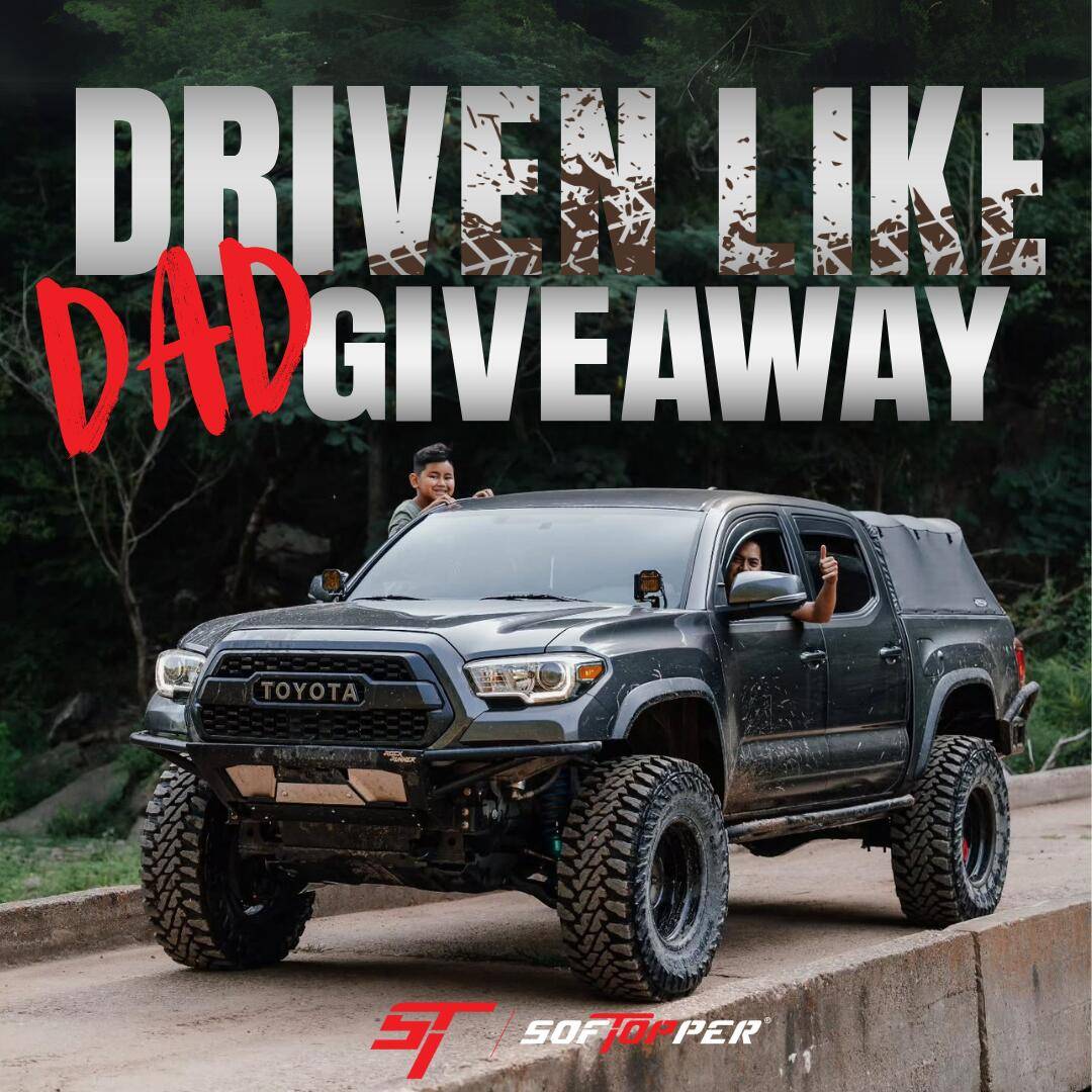 Jeep Gladiator Driven Like Dad Softopper Giveaway! Enter to win a Softopper Bundle! Driven Like Dad Social 1080x1080
