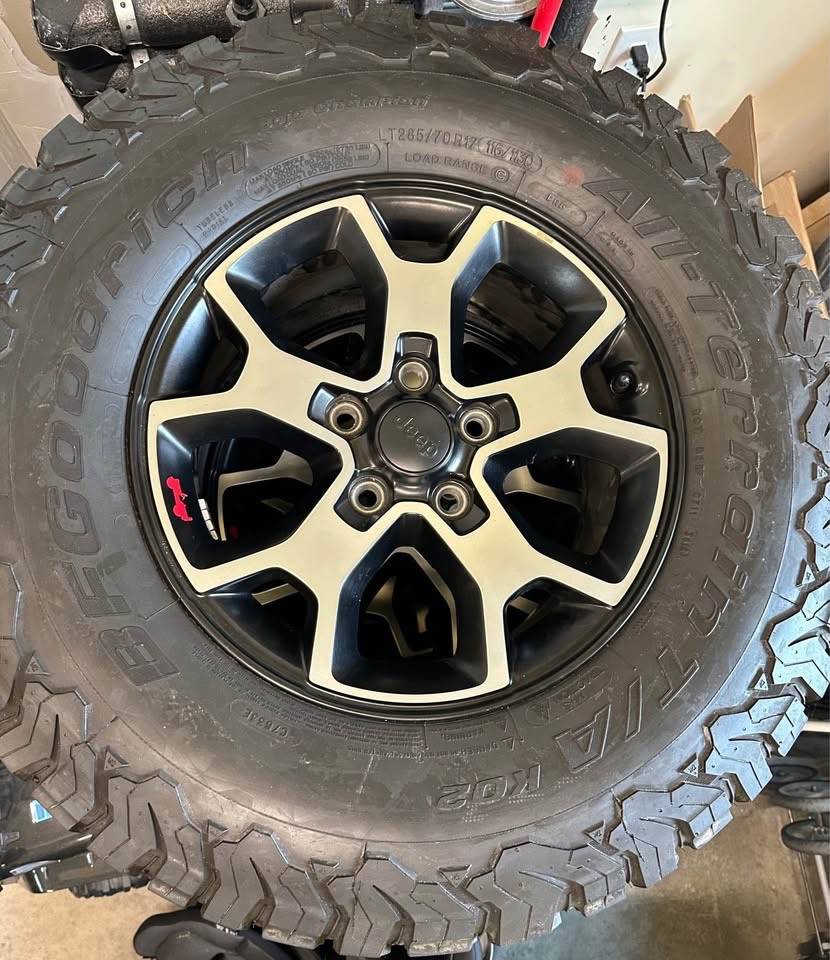 Jeep Gladiator swapping stock 245 75 R17 on 7.5” Sport S rims, for Rubicon take-off 285 70 R17 tires and rims - Issues? Ima