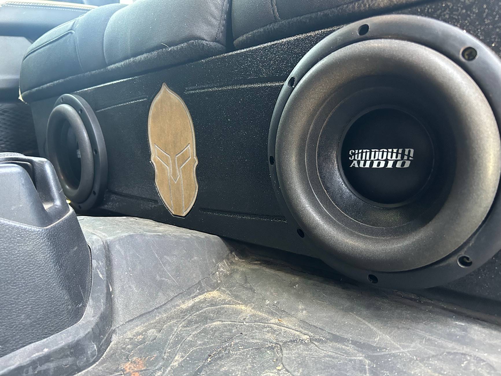 Jeep Gladiator Passenger rear subwoofer build IMG_9410