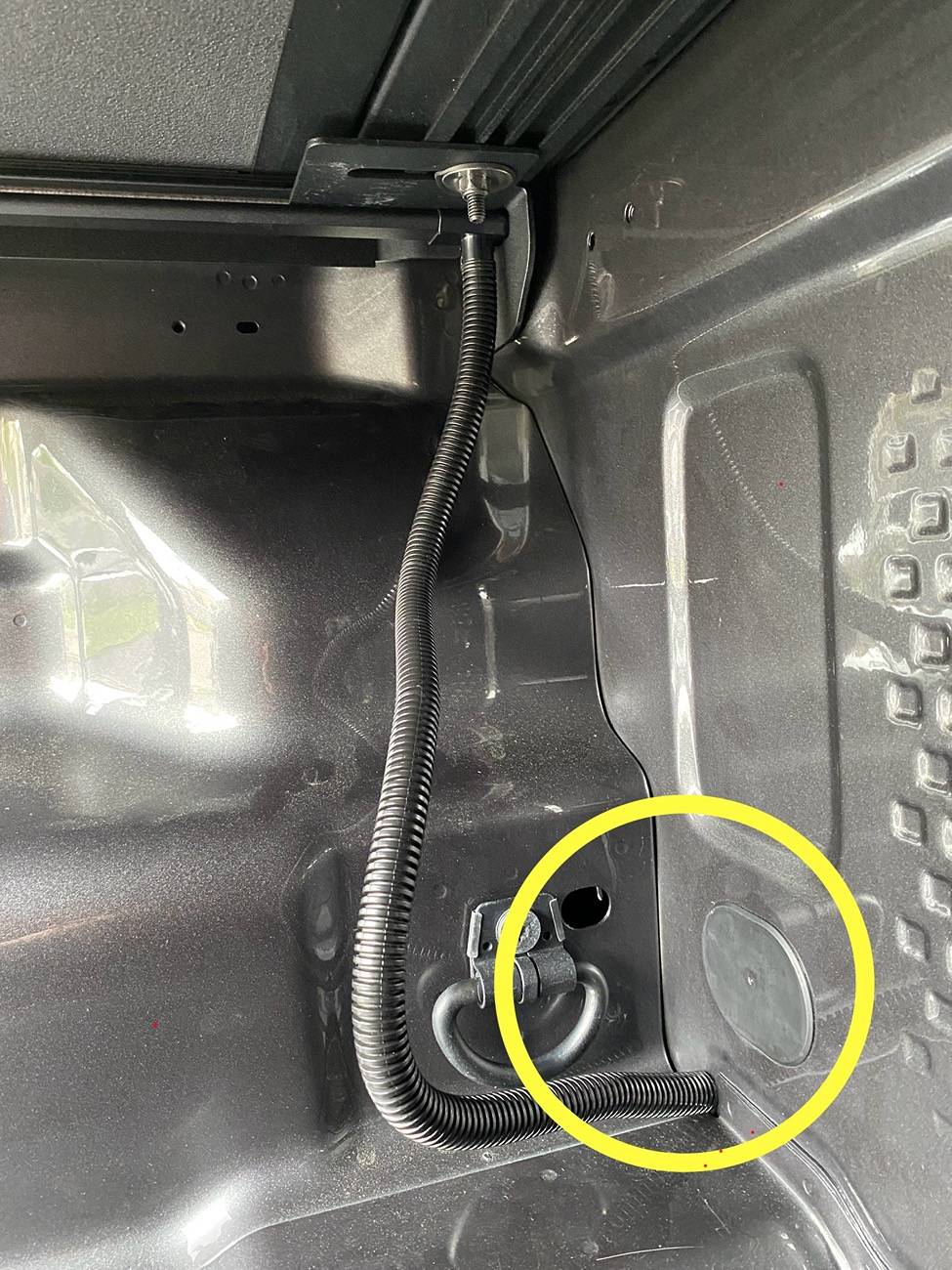 Jeep Gladiator Cargo Bed Drain Holes IMG_3187