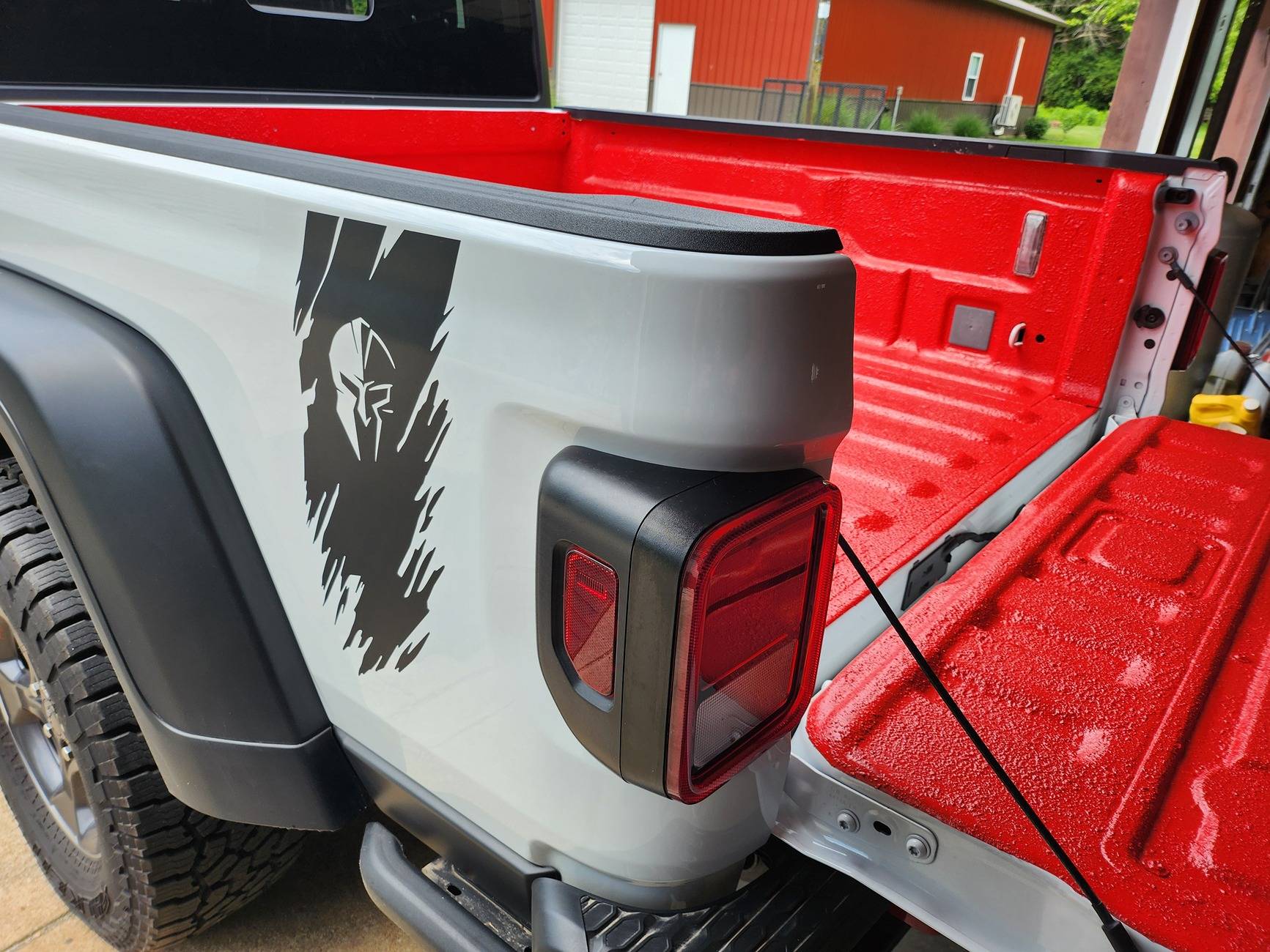 Jeep Gladiator COLORED Truck bed coating, I love the color, wife was dead set against it, I won. (Actually, she allowed it) 20250529_115133