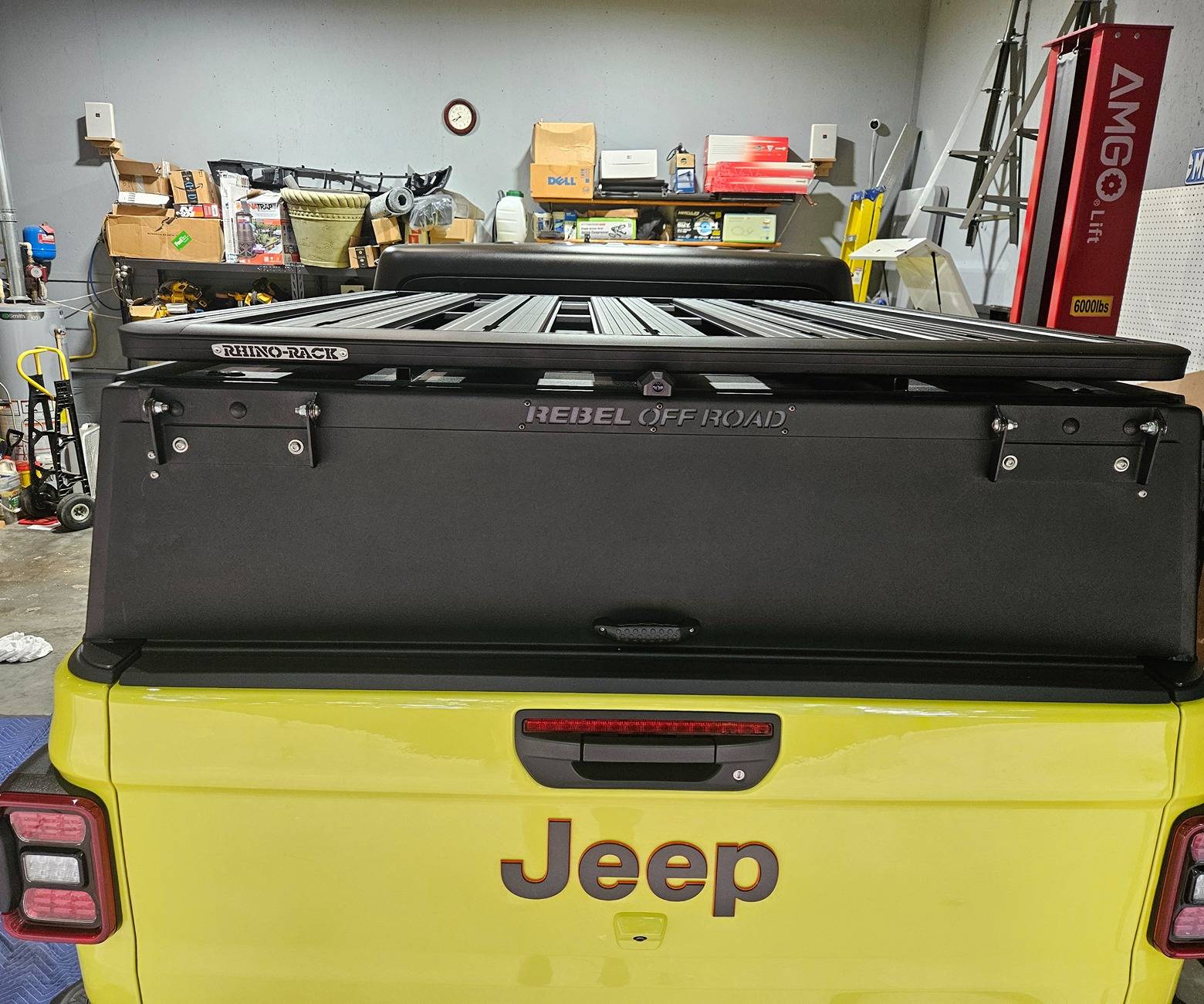 Jeep Gladiator Anyone mount a roof platform on top of a bed rack? 20250614_173409