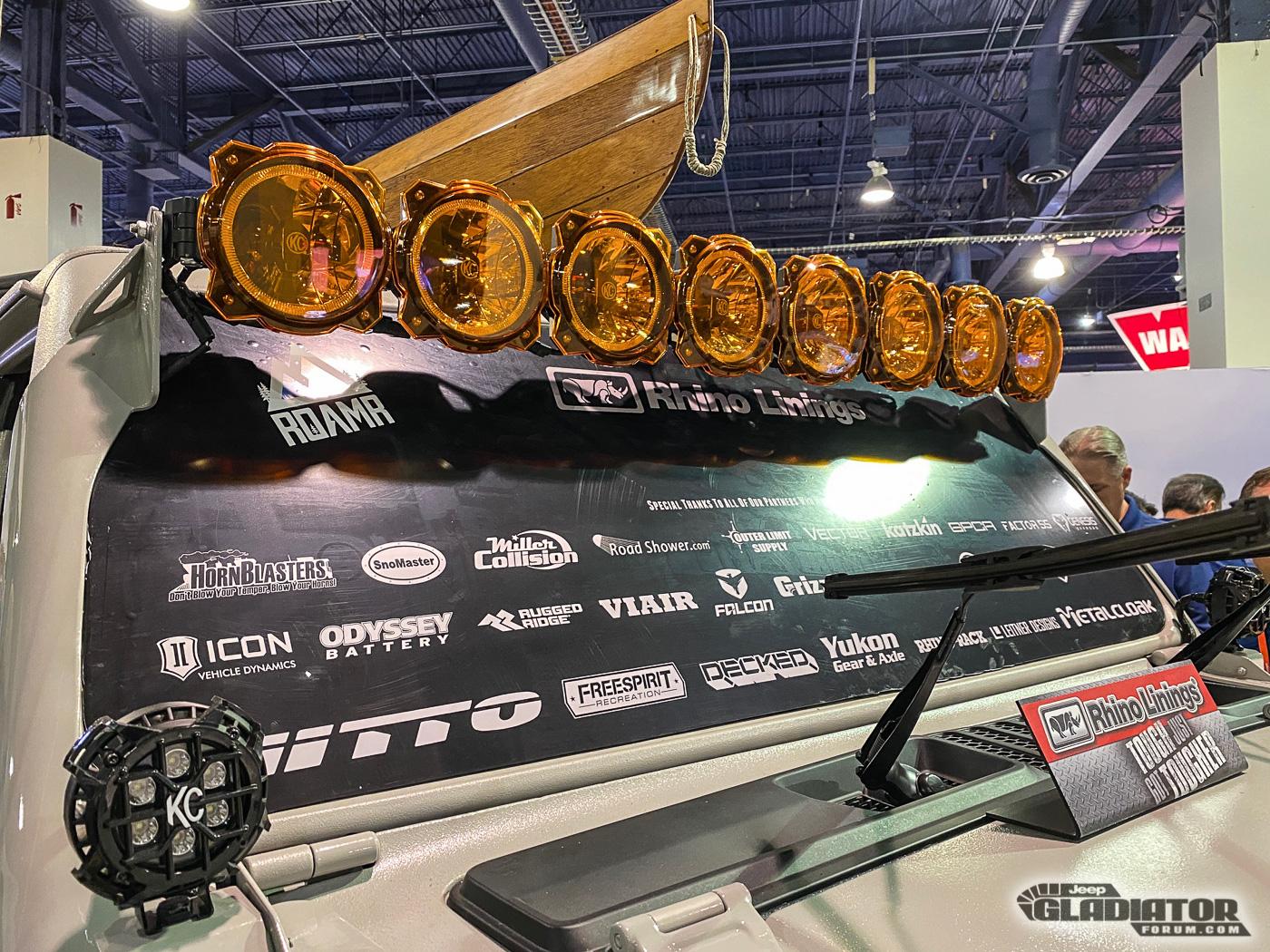 Jeep Gladiator Rhino Linings / ROAMR Hatchet Gladiator Build and FSR Trailer [SEMA 2019] Rhino-Linings-ROAMR-Hatchet-Gladiator-Build-FSR-Trailer-SEMA-2019-6