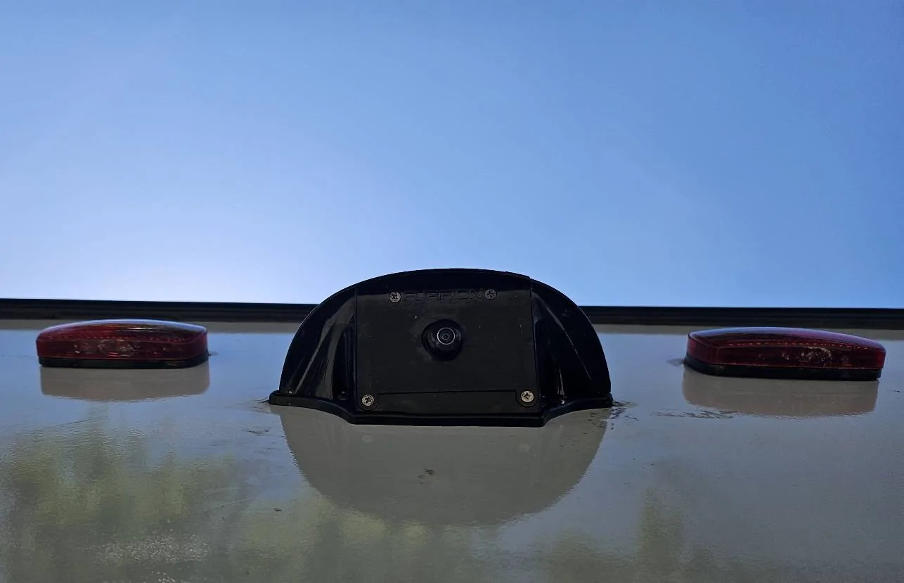 Jeep Gladiator Using backup camera on camper trailer 20250621_142008