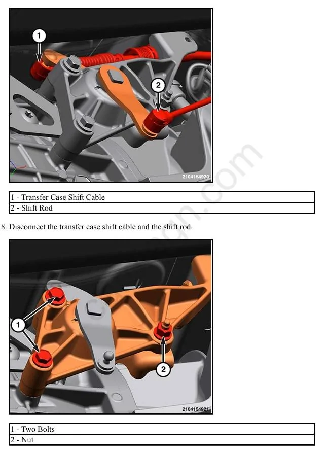 Jeep Gladiator Transfer case linkage is not moving, truck will not shift into 4 wheel drive. tcase shift brkt