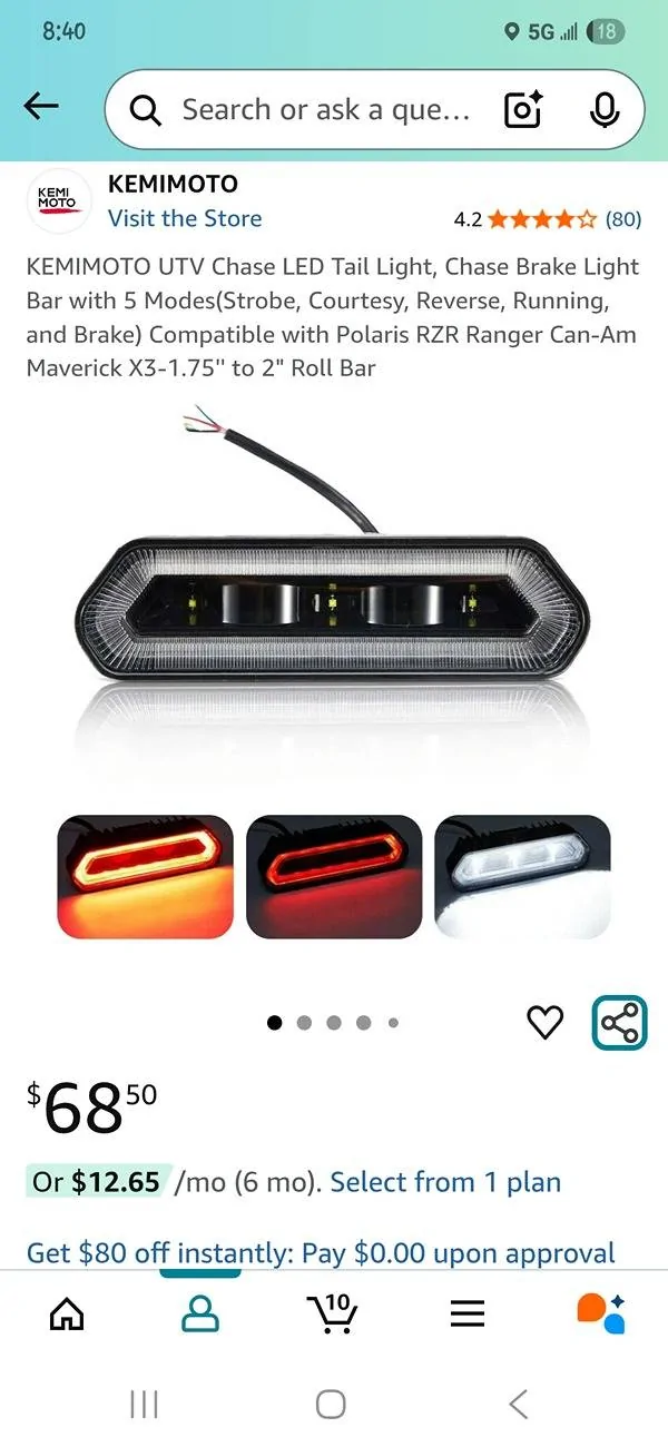 Jeep Gladiator Another flush mount tail light Screenshot_20250626_204059_Amazon Shopping