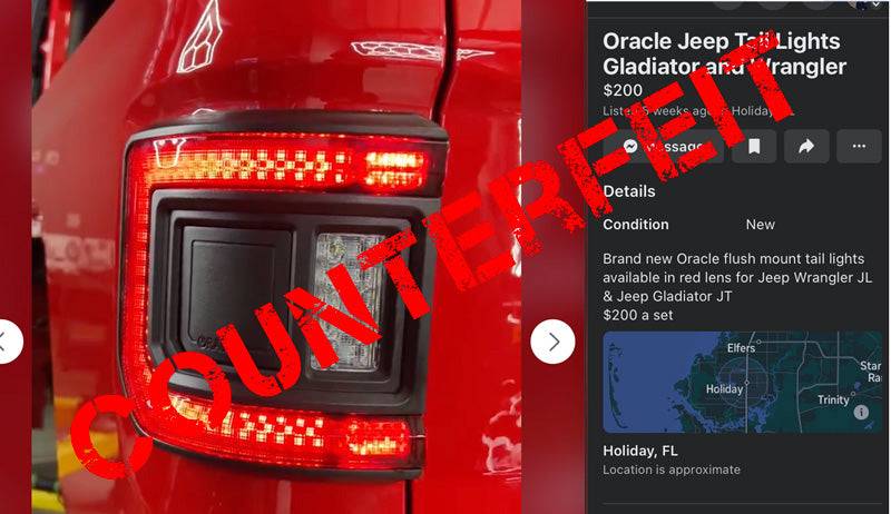 Jeep Gladiator Customer Notice: Protect Yourself from Counterfeit ORACLE Flush Tail Lights Screenshot-024-06-26-at-9.39.28-AM