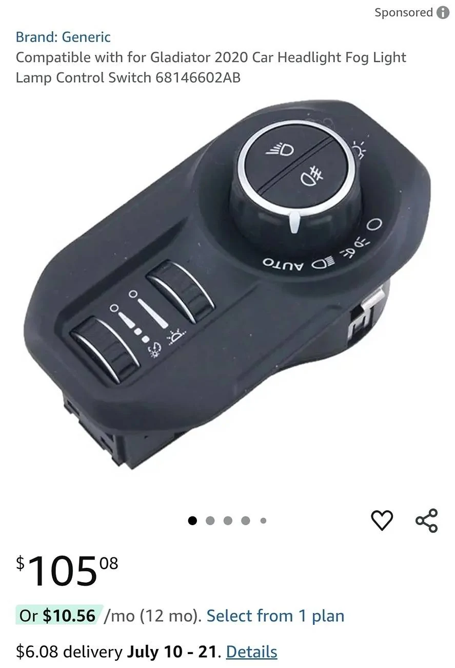 Jeep Gladiator OEM Auto Light Switch install? Screenshot_20250627_221216_Chrom