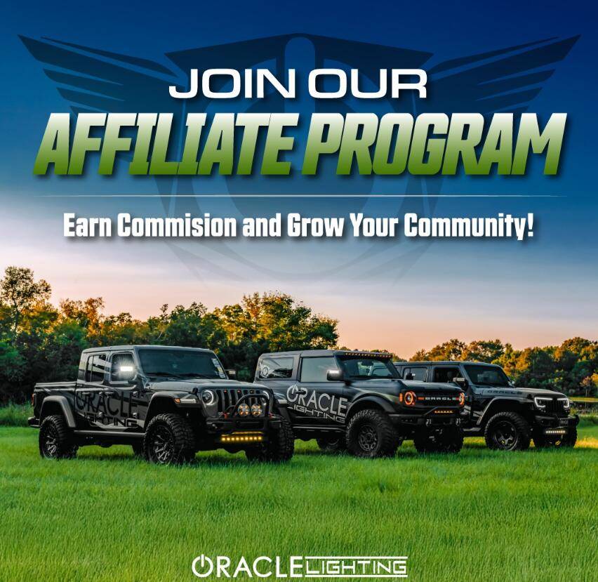 Jeep Gladiator 🚨 Big News: Oracle Lighting Affiliate Program is LIVE! 🚨 VnmW1BzG3-ptJLP9xtmhbA4?key=tKe_M3Wncxh3Dt2YobcqPA
