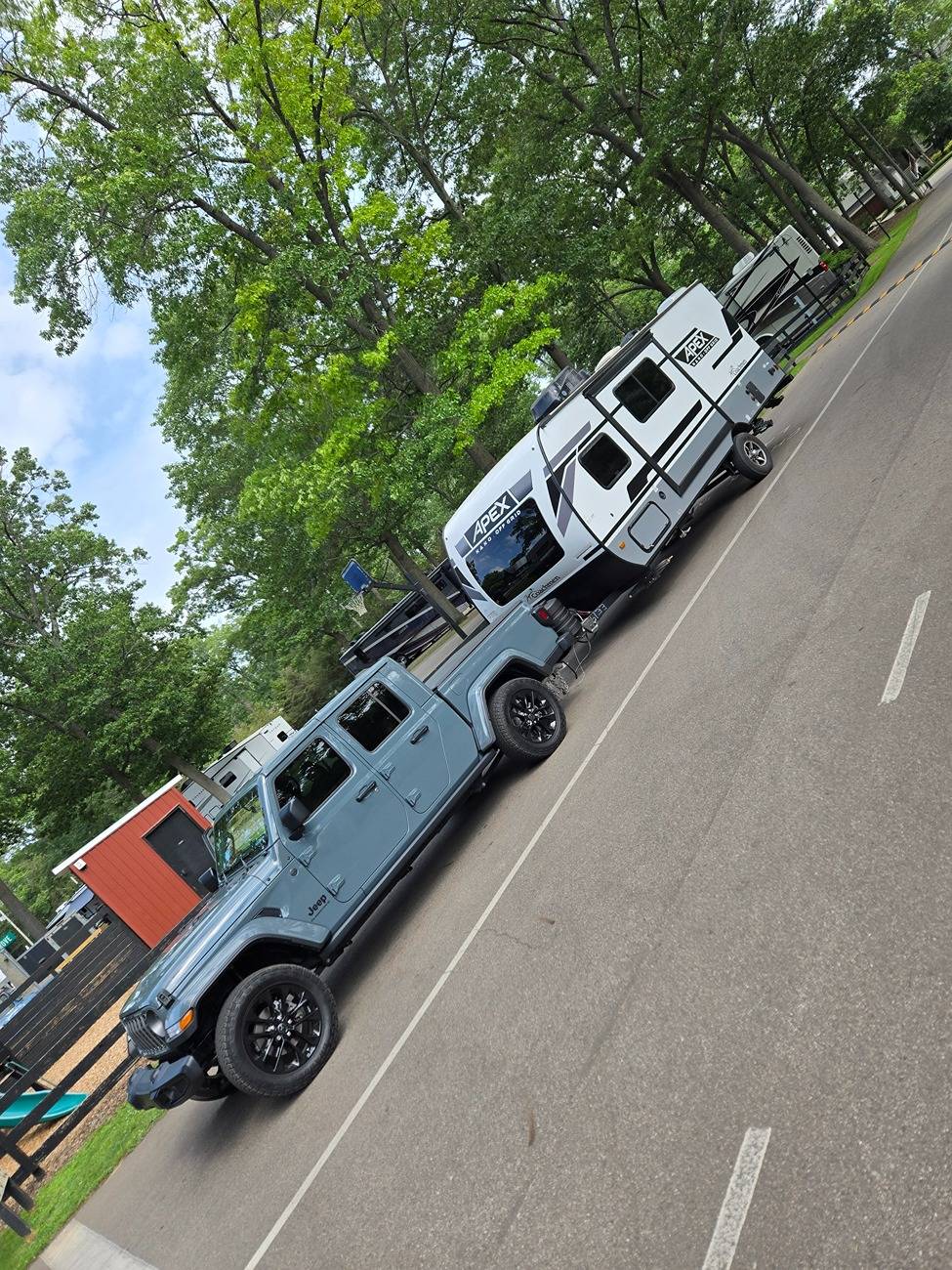 Jeep Gladiator First time towing and impressed . 20250627_163438