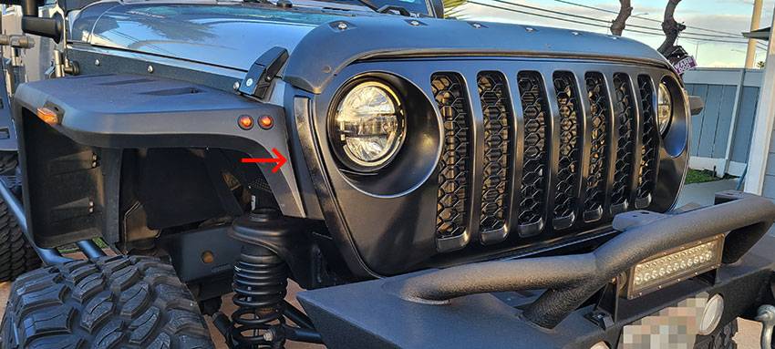 Jeep Gladiator JT to JK Grill Hack jktojt-39