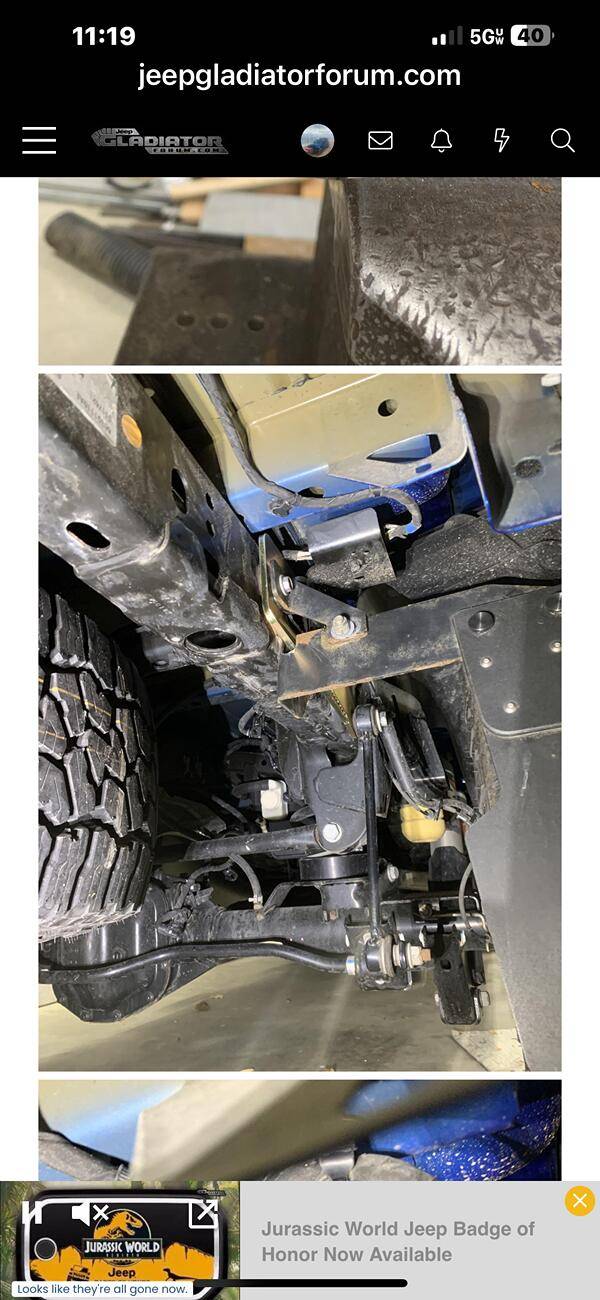 Jeep Gladiator MetalCloak rear sway bar bracket and RockBlokz flaps IMG_3934
