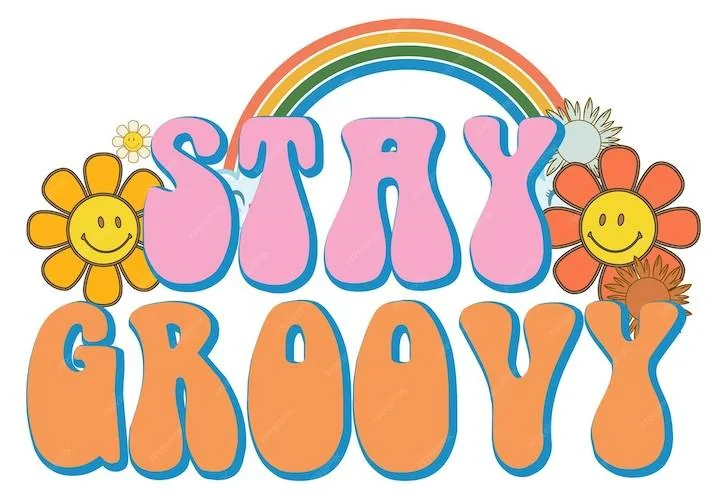 Jeep Gladiator O colorful-logo-that-says-stay-groovy-with-rainbow-flowers_781776-8-883439302