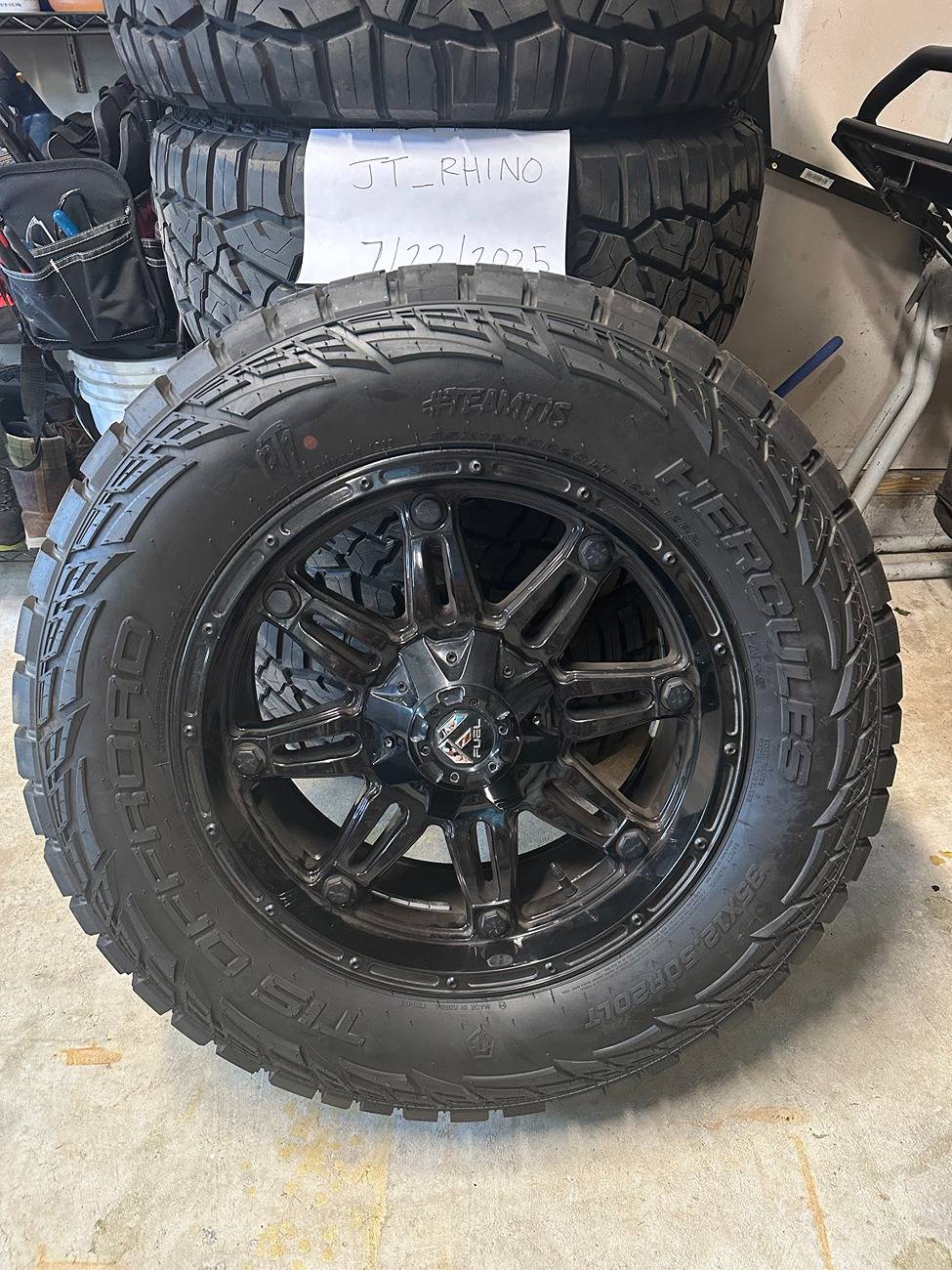 Jeep Gladiator 35" Tires w / 20"x9" Fuel Rims - x5 - Rims/Tire Package IMG_4679