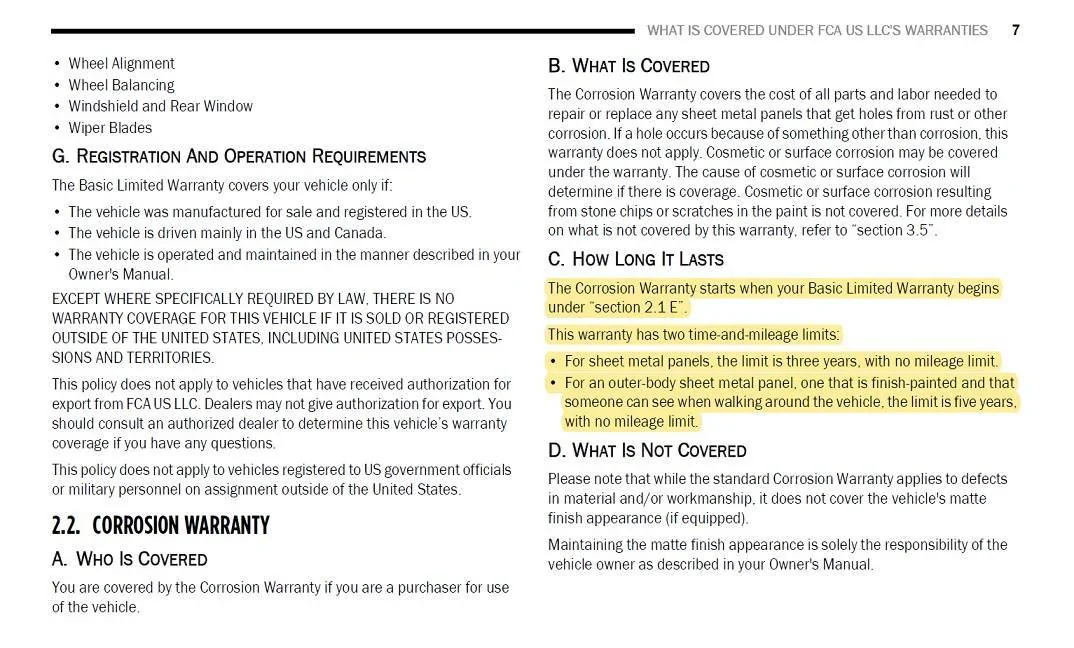 Jeep Gladiator corrosion warranty experience / suggestion warranty