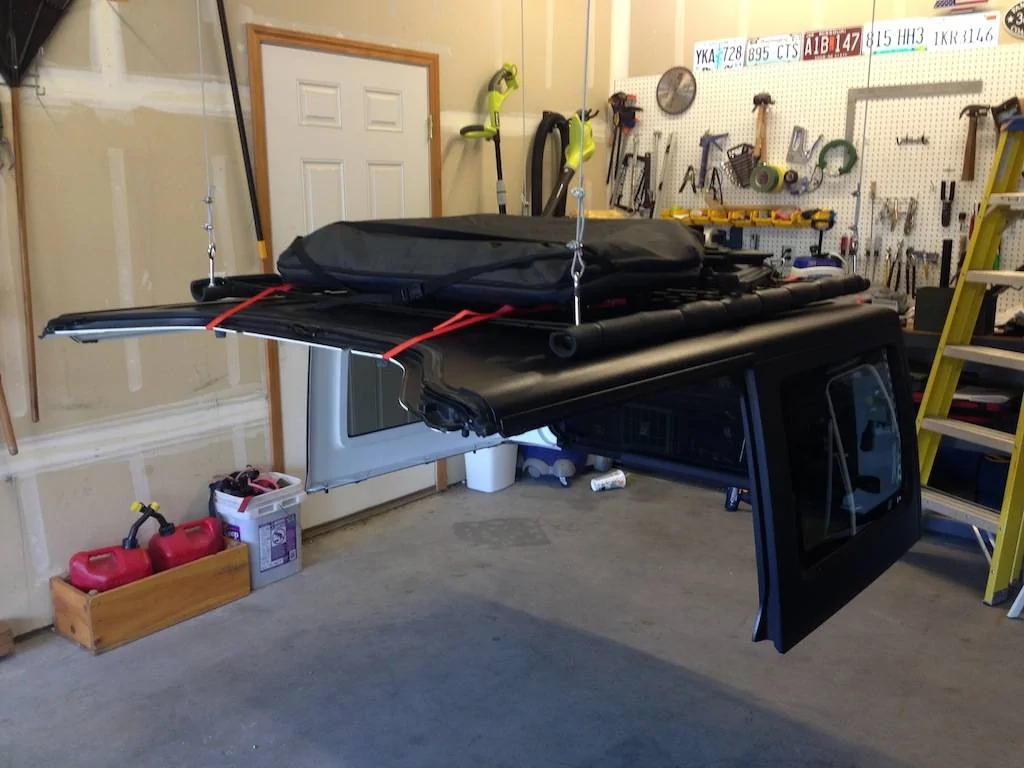 Jeep Gladiator Need contraption for back half hardtop lifting / holding hoist3