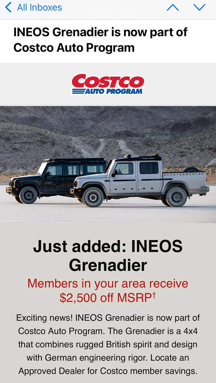 Jeep Gladiator COSTCO Auto adds INEOS Grenadier IMG_7847