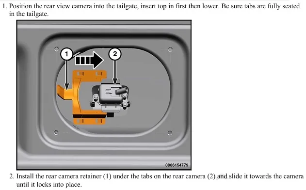 Jeep Gladiator Backup camera fell off rvc install