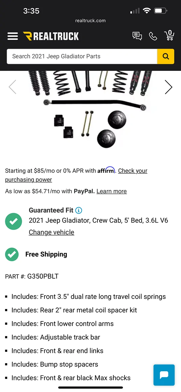 Jeep Gladiator BNIB skyjacker 3.5” lift IMG_8807