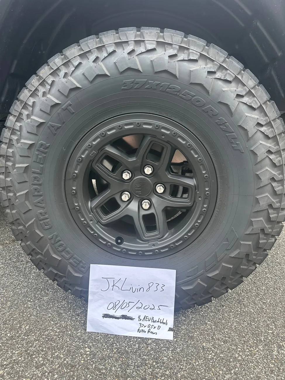 Jeep Gladiator (4) AEV Borah Wheels with 37x12.5x17 Nitto Recon Grapplers IMG_6677