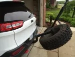 Jeep Gladiator Purchase advice on rear tailgate tire carrier Hitch folded