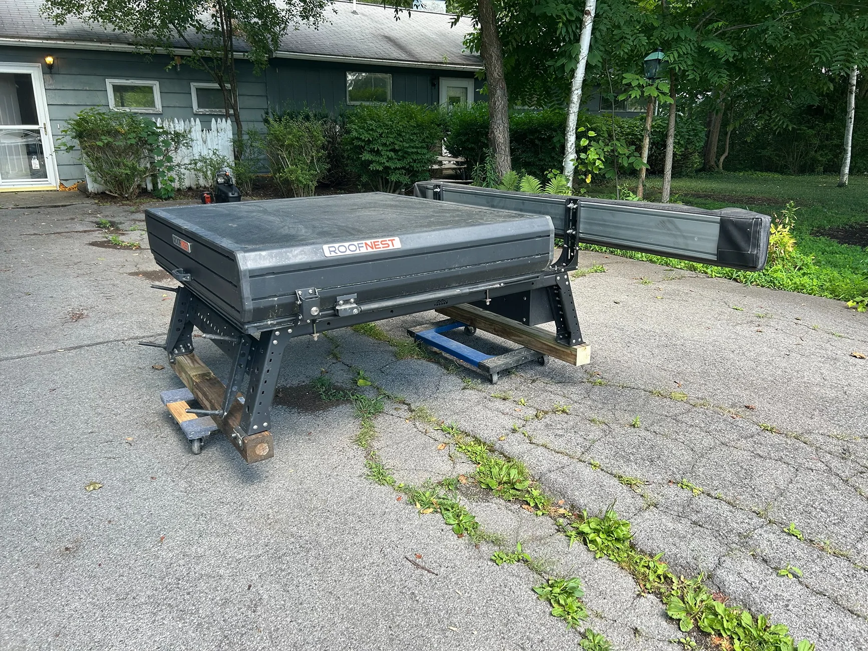 Jeep Gladiator KB VooDoo Max Mod 14" aluminum rack, w/cargo box, tonneau brackets and trac board mount $700 OBO IMG_9958