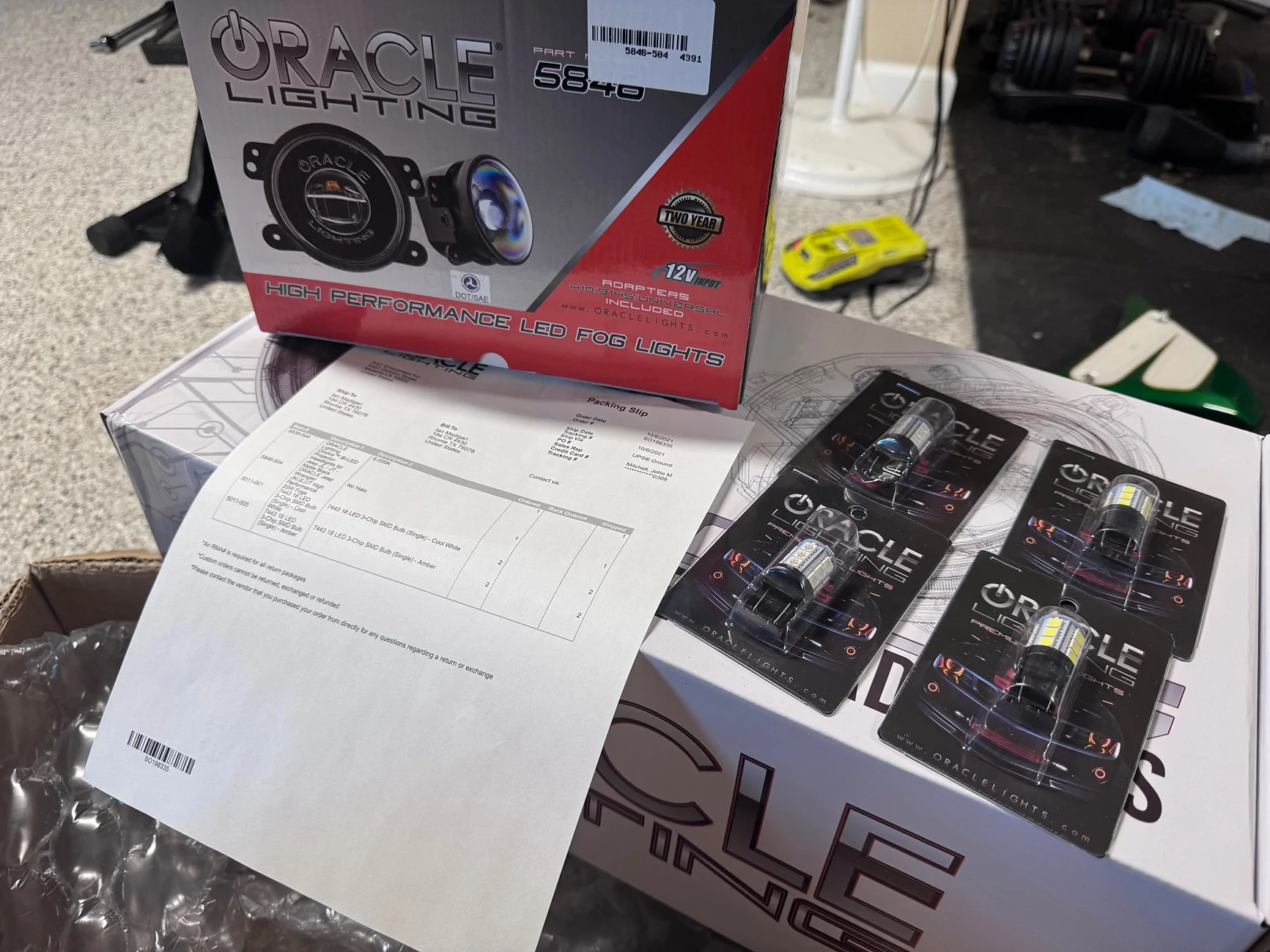 Jeep Gladiator NIB Oracle BI-LED Headlamps and Fog lights IMG_3569
