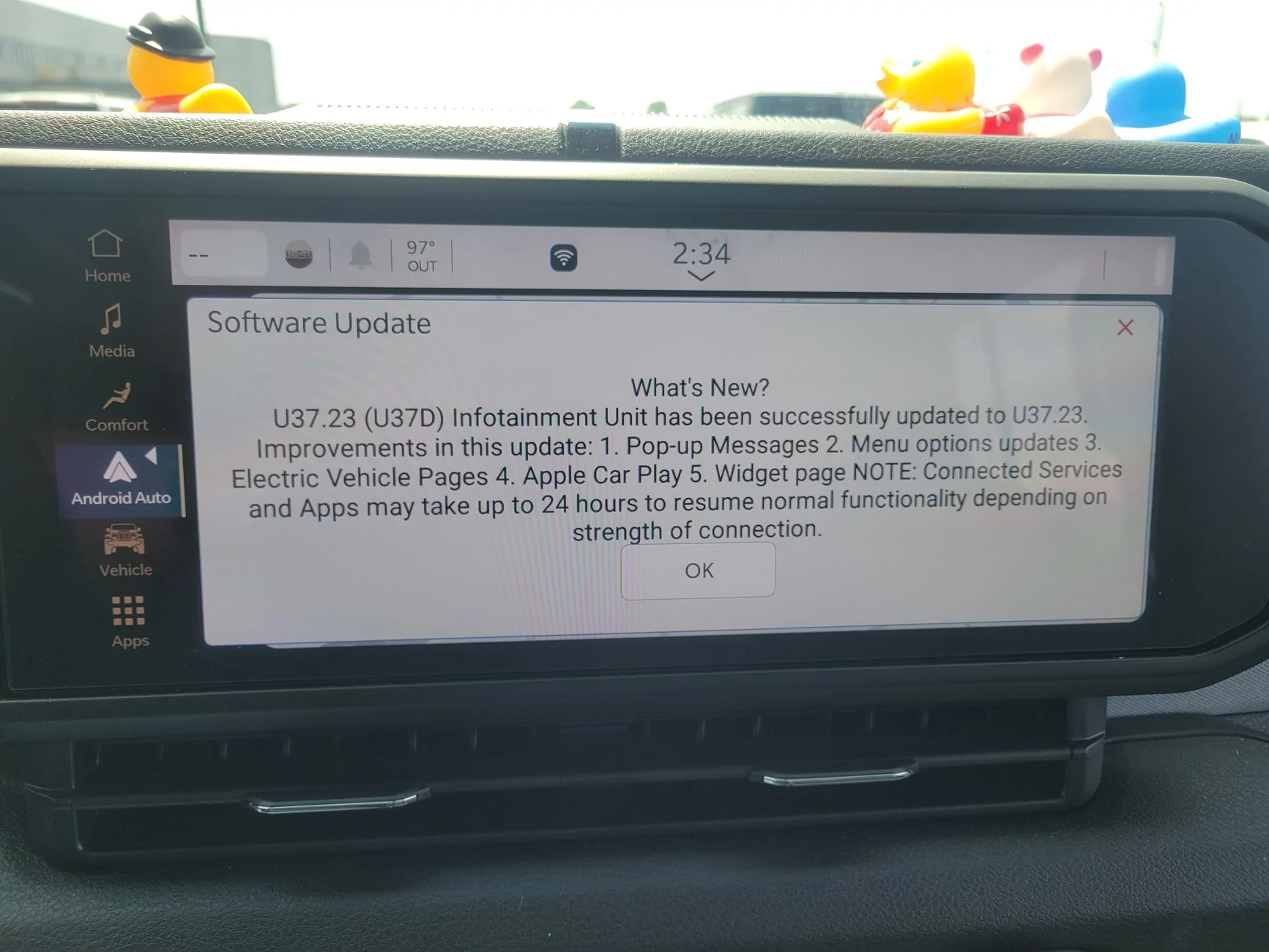 Jeep Gladiator Uconnect5 Update (FCA-MY24.U33.43-PROD) rolling out 20250728_143414