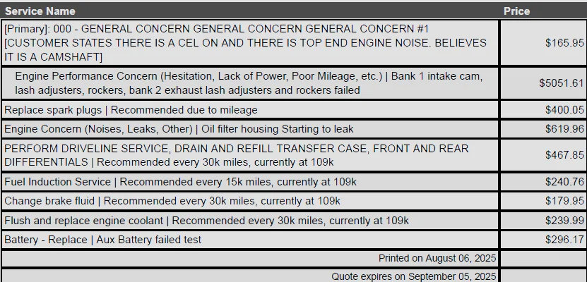 Jeep Gladiator 3 Month Lead Time for Cams/Rockers! Screenshot 2025-08-11 104357