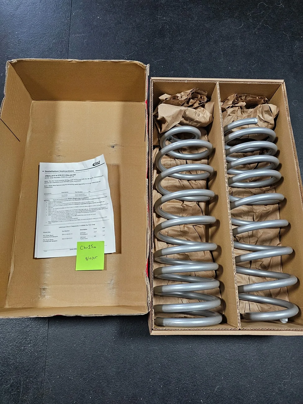 Jeep Gladiator Eibach Pro Kit Springs - Rear +1" 20250811_113628