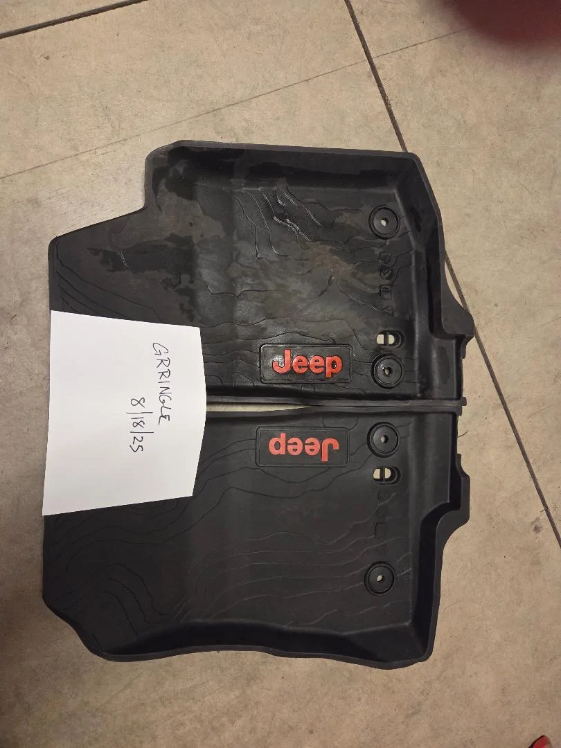 Jeep Gladiator Floor Mats (Front) Jeep Branded (Red Lettering) $25 thumbnail