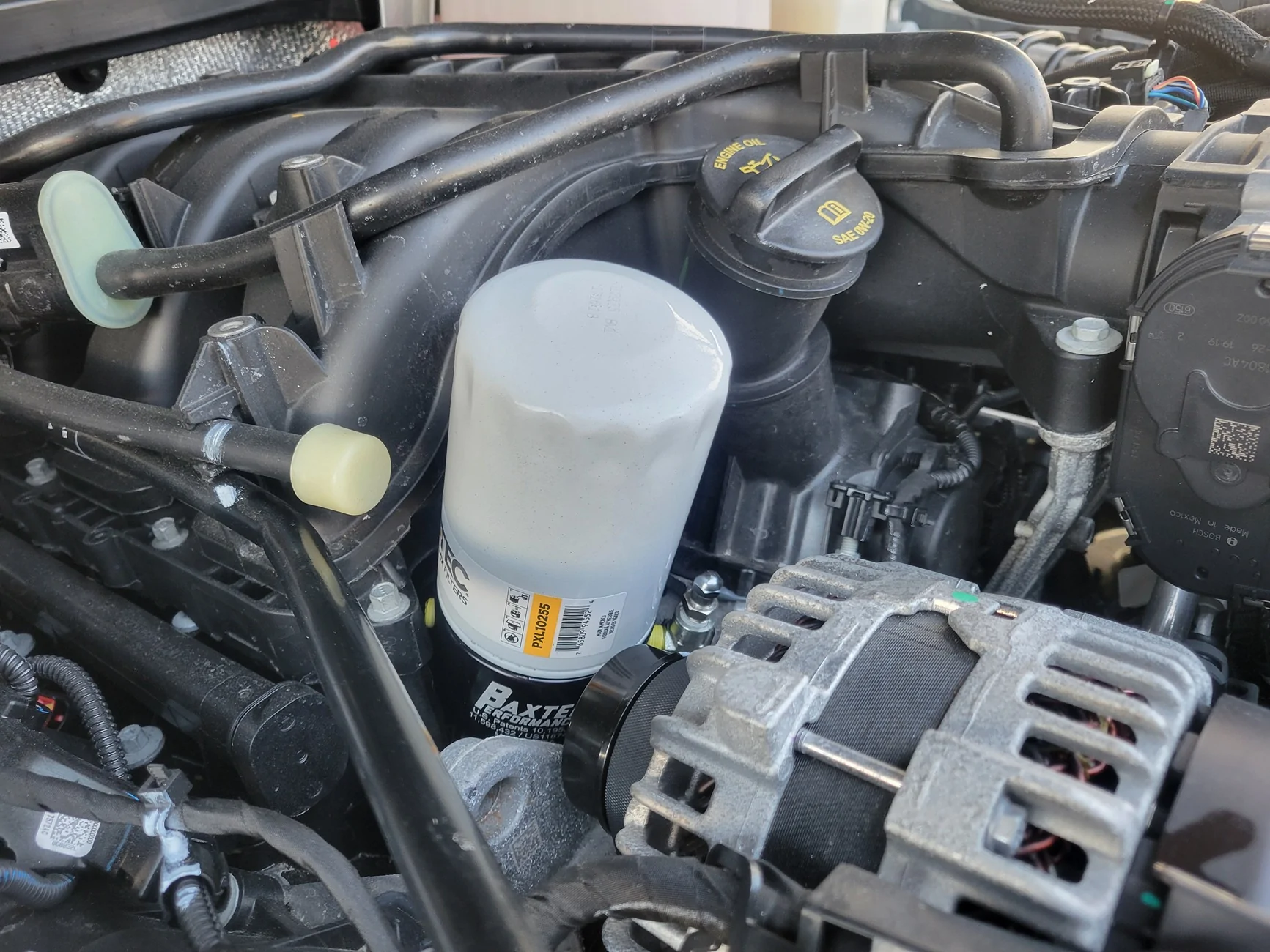 Jeep Gladiator Baxter oil filter adapter on 2025 Gladiator (INFO) 20250301_140508