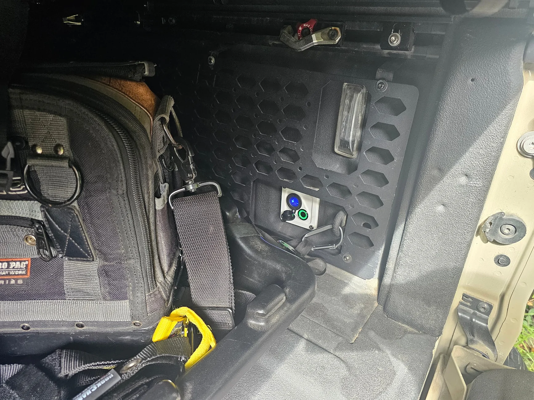 Jeep Gladiator Installing aftermarket 115v outlet in bed 20250613_093404
