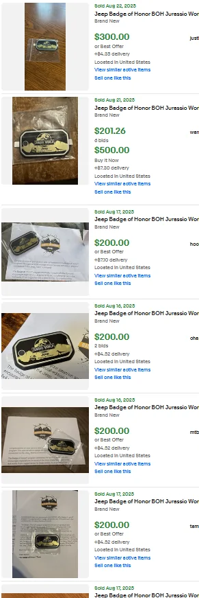 Jeep Gladiator Bro,  These Jurassic Park badges are nuts Screenshot 2025-08-24 234116