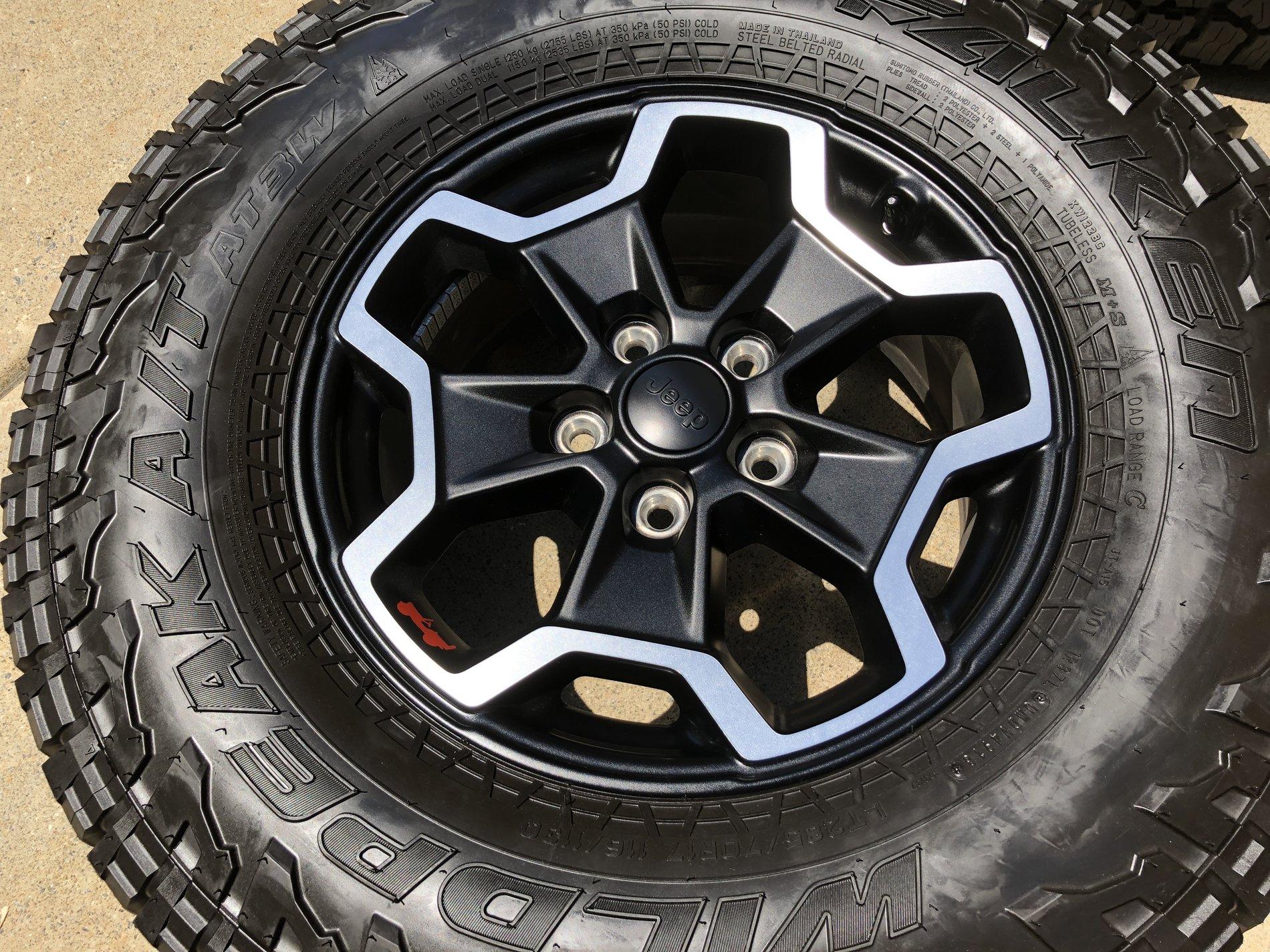 Jeep Gladiator Polished Rubicon wheels with tires. IMG_1853