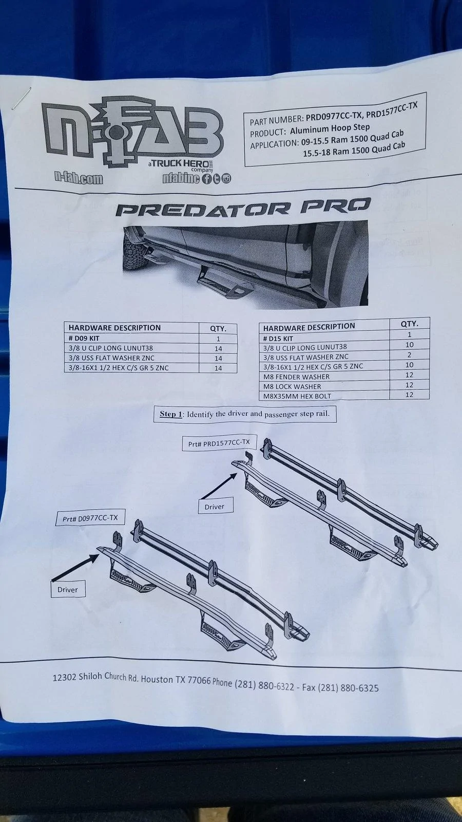 Jeep Gladiator Anyone else DIY install N-FAB Predator Pro steps? 20191109_091331