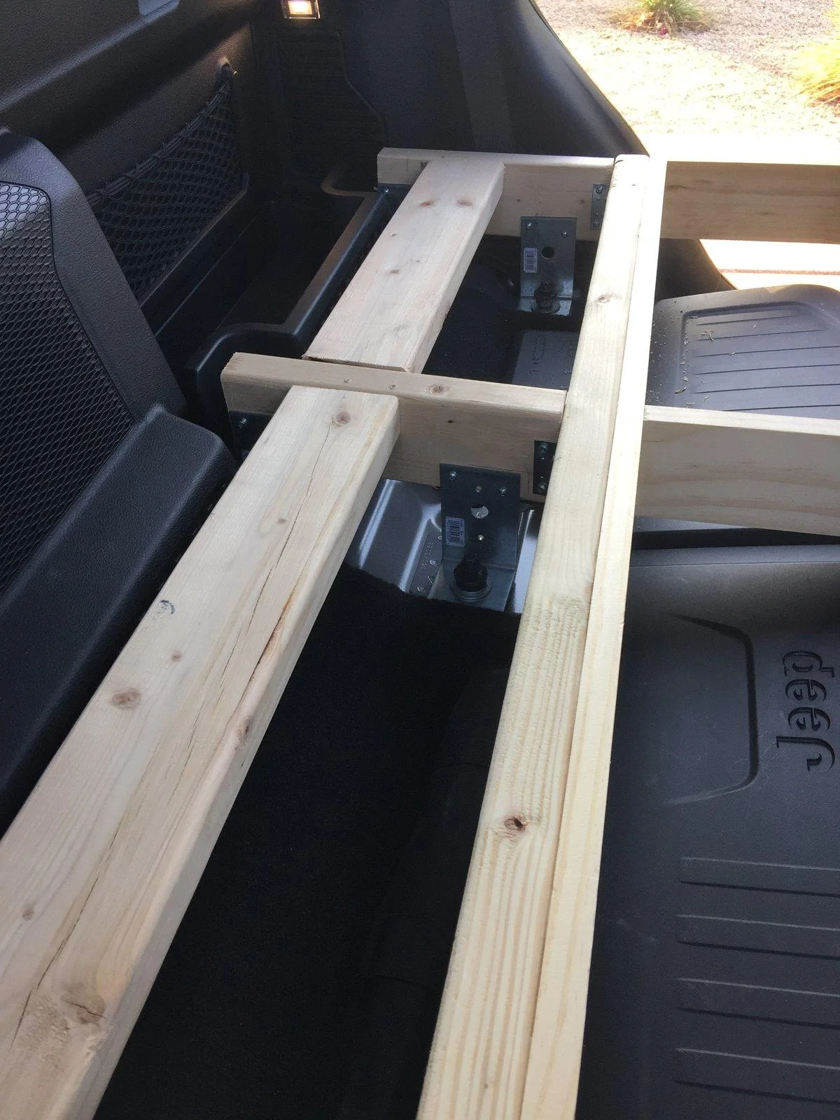 Jeep Gladiator Rear Seat Platform (After Rear Seat Removal - Rear Seat Delete) 2019-10-27 IMG_2459