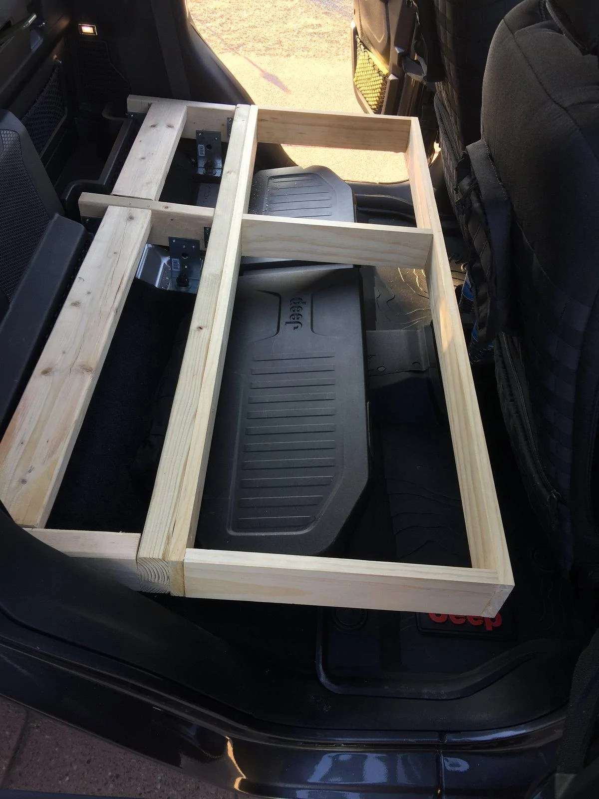 Jeep Gladiator Rear Seat Platform (After Rear Seat Removal - Rear Seat Delete) 2019-10-27 IMG_2456