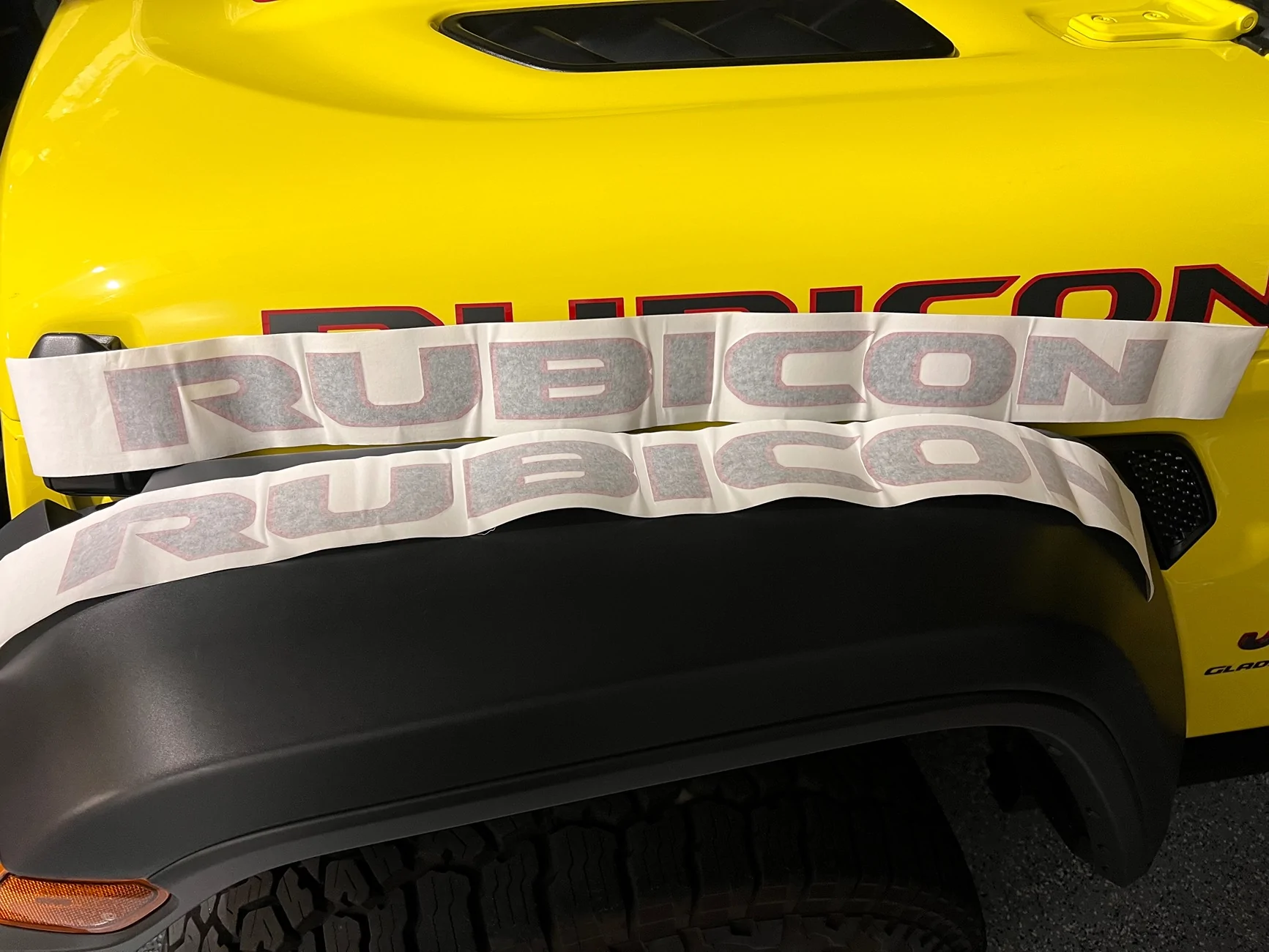 Jeep Gladiator Rubicon Hood Decal IMG_4216