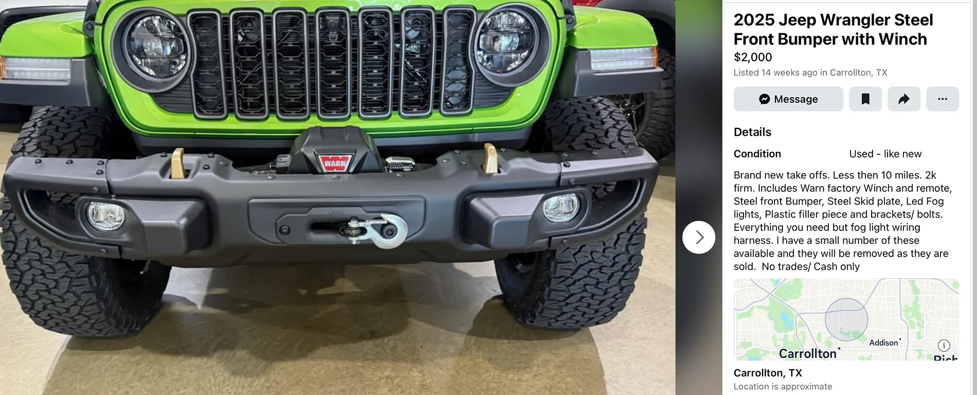 Jeep Gladiator Ebay "OEM Steel Bumper" vs Rugged Ridge Spartacus Bumper 1756733500576-r9