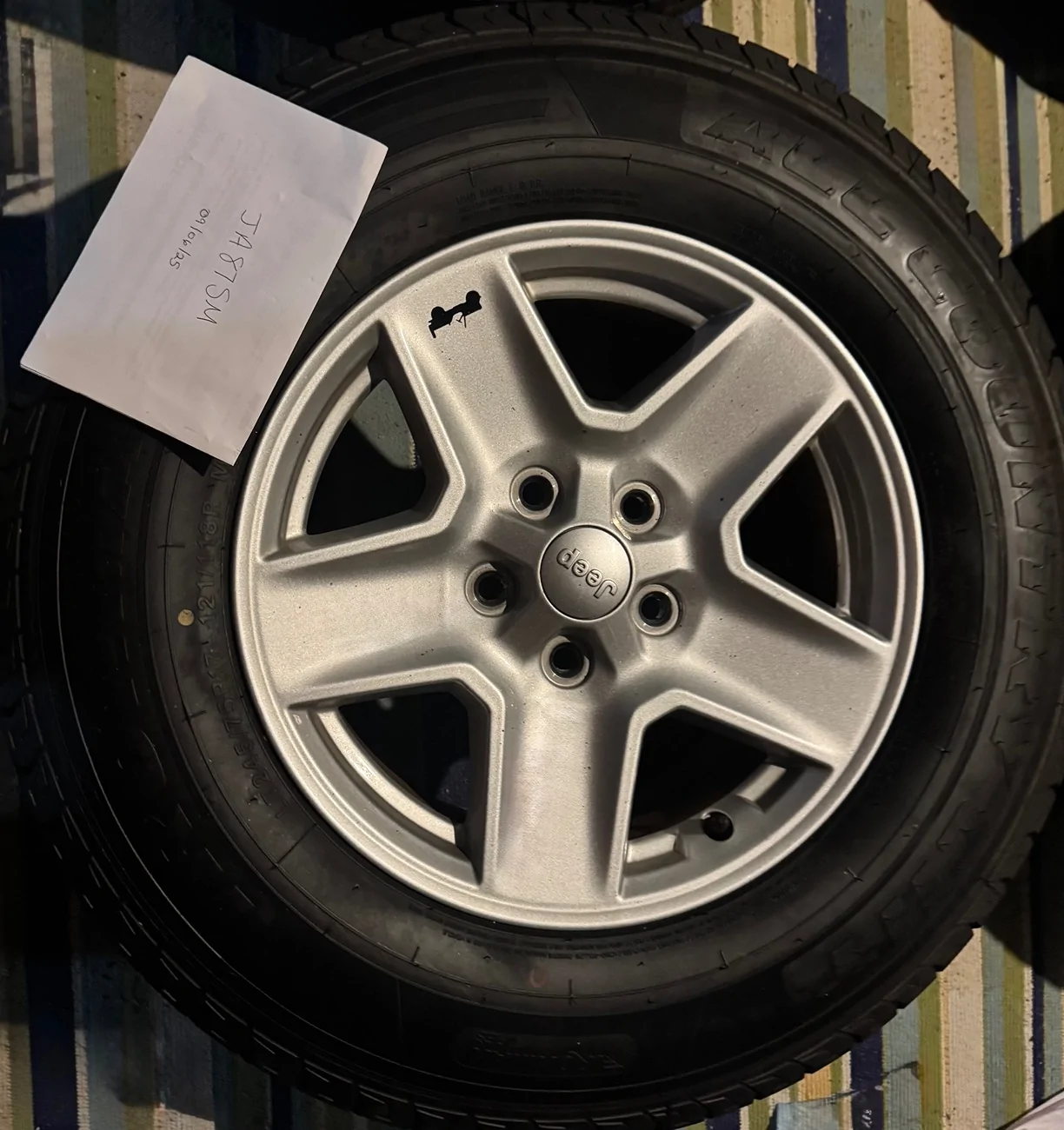 Jeep Gladiator Sport Gladiator Wheels Take offs with spare tpms 245/75r17 IMG_2546