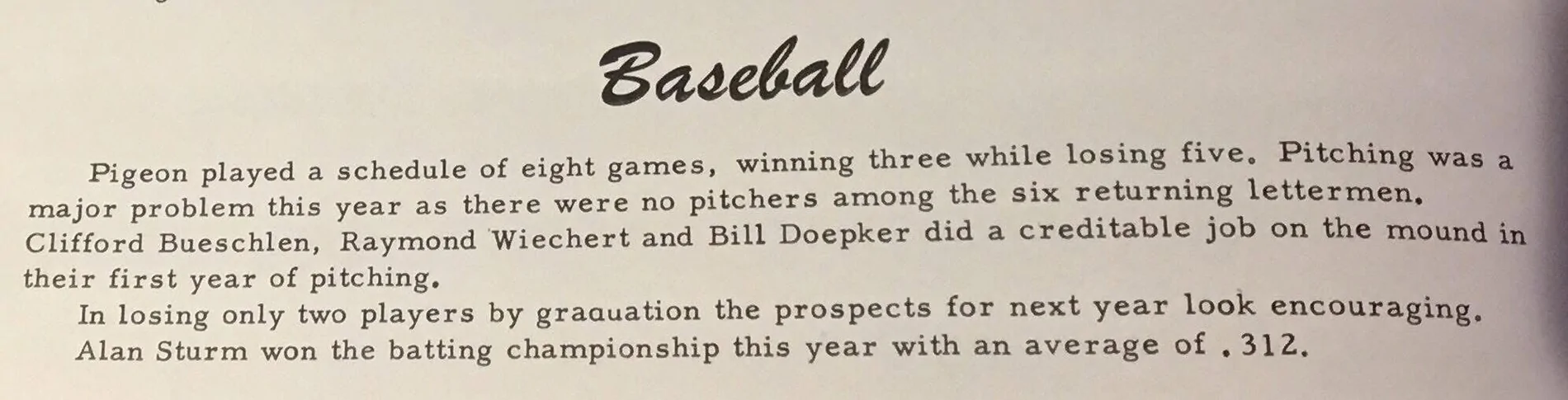 Jeep Gladiator Found my dads HS yearbook from 1955 Batting cham
