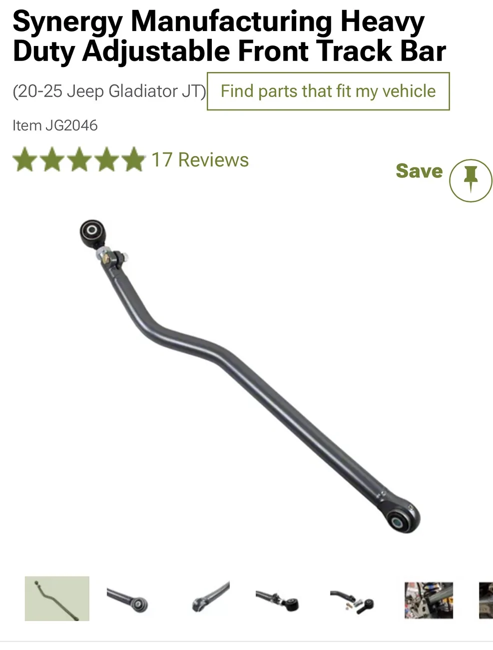 Jeep Gladiator Track Bar Fractured IMG_0602