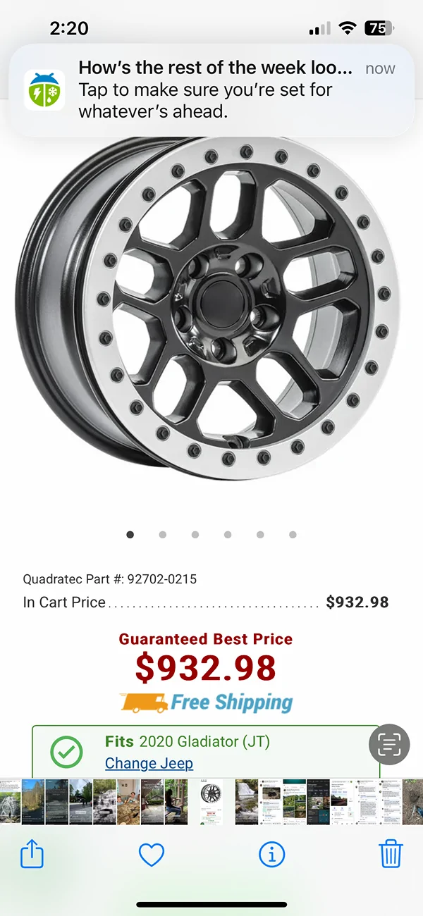 Jeep Gladiator 5 Jeep rubicon XR rims IMG_0072