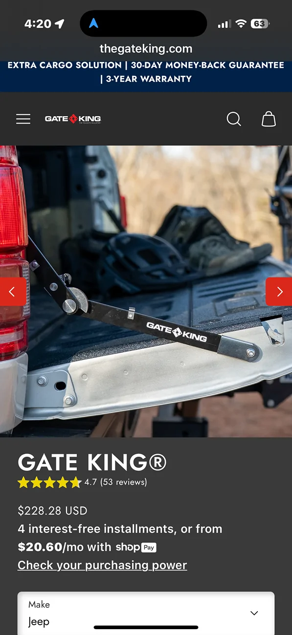 Jeep Gladiator Tailgate cable holder part IMG_3214