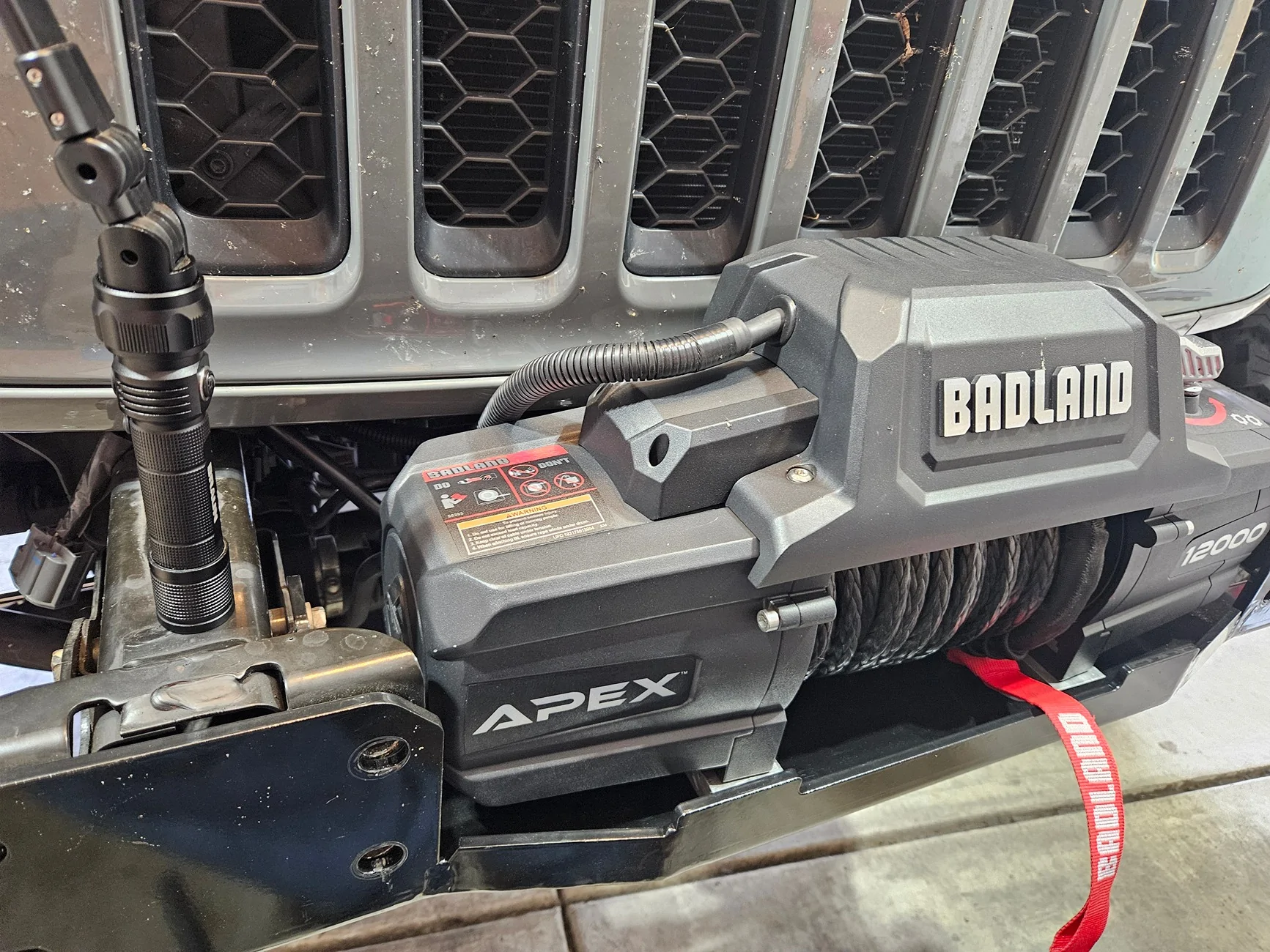 Jeep Gladiator Badland Apex 12,000 lb. Winch installed 20250913_160753