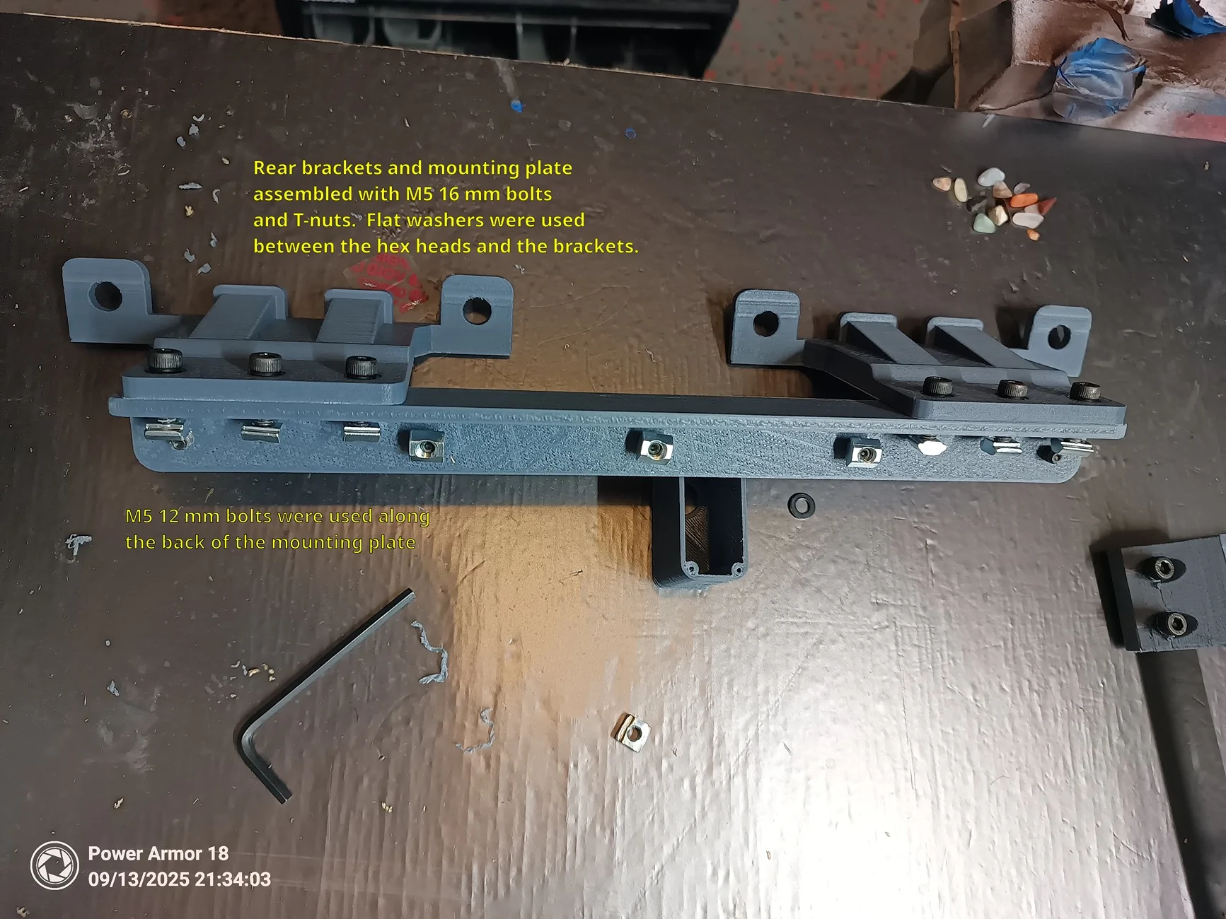 Jeep Gladiator DIY Front Overhead Storage Rail System for a Jeep Gladiator (Updated with pictures) rear_bracket_assm_pt_1