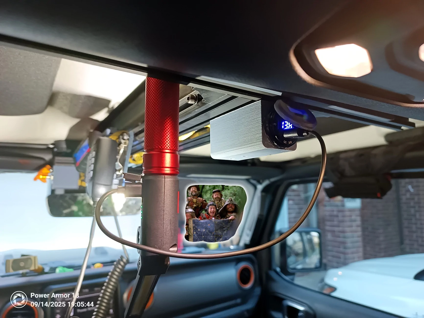 Jeep Gladiator DIY Front Overhead Storage Rail System for a Jeep Gladiator (Updated with pictures) jeep_comms_bar_finished_rear_vi