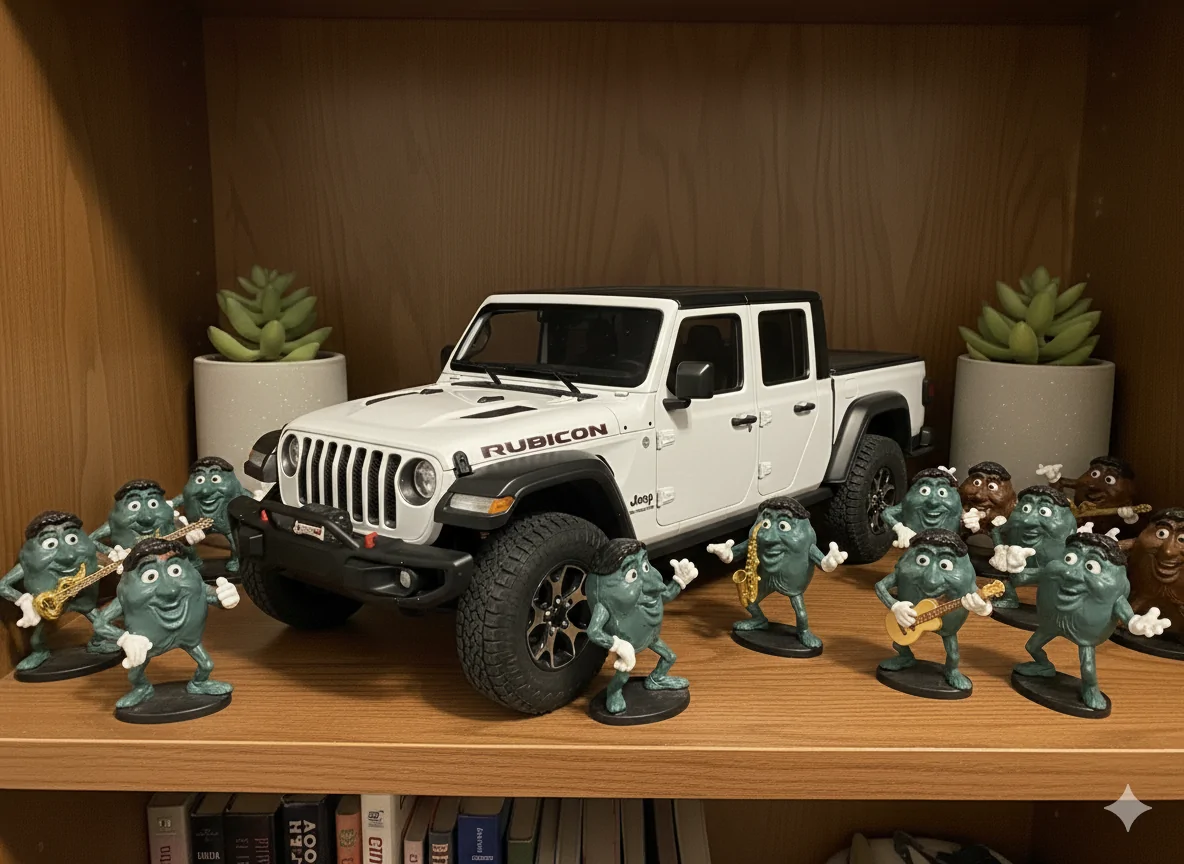 Jeep Gladiator Fun way to make an AI picture of your Jeep - Try This: california raisins
