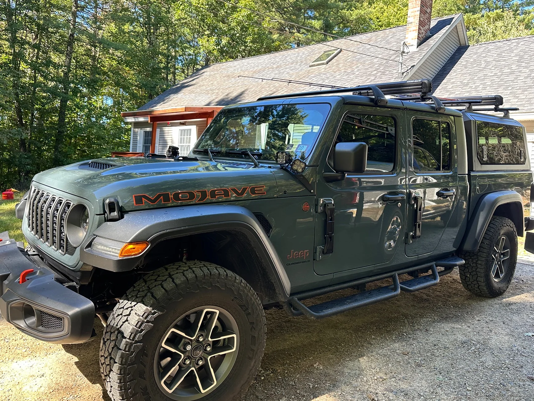 Jeep Gladiator Latest mod,cowel  lights on Mojave IMG_6245